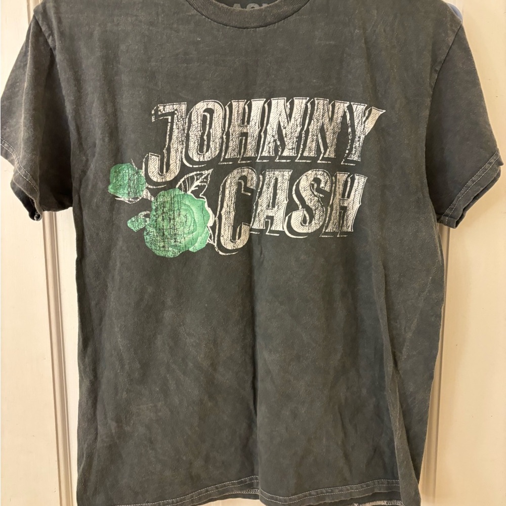Ash Black Short Sleeve Tee Johnny Cash Design